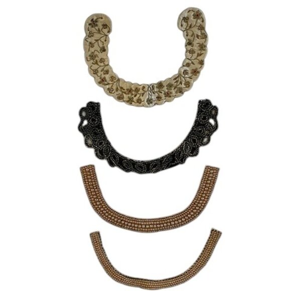 Set of 4 Lovely Vintage/Estate Beaded Collar Necklaces - Picture 1 of 16